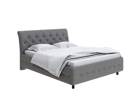 Двуспальная кровать с кожаным изголовьем Next Life 4 - Классическая кровать с изогнутым изголовьем и глубокой пиковкой