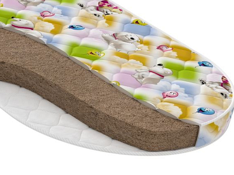 Пружинный матрас Oval Baby Classic - Двустороний детский матрас для овальной кровати.
