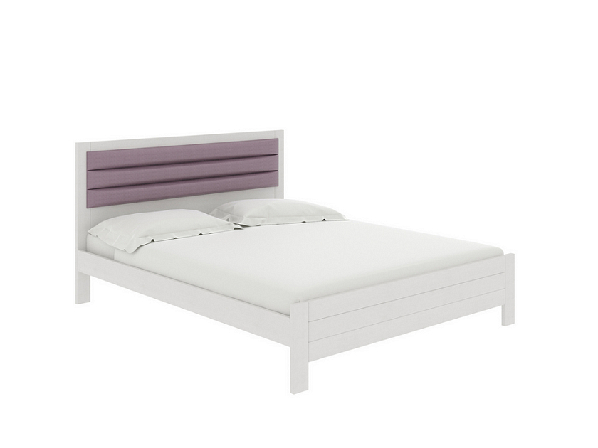Кровать Prima 200x200 Ткань/Массив Тетра Стальной/Антик (сосна) - Кровать в универсальном дизайне из массива сосны.