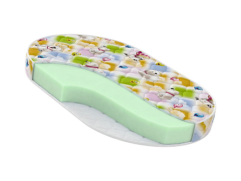 Пружинный матрас Oval Baby Sweet - Двустороний детский матрас для овальной кровати.