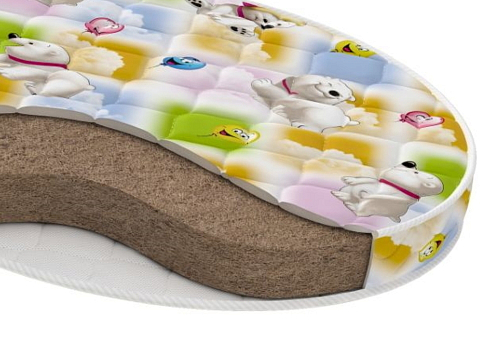 Пружинный матрас Round Baby Classic - Двустороний детский матрас для круглой кровати.