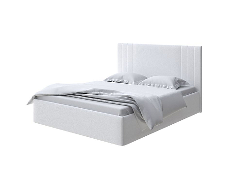 Кровать с высоким изголовьем Liberty - Аккуратная мягкая кровать в обивке из мебельной ткани