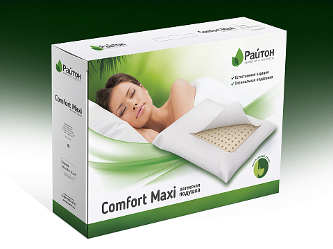 Пуховая подушка Comfort Maxi - Подушка классической формы из перфорированного латекса. 