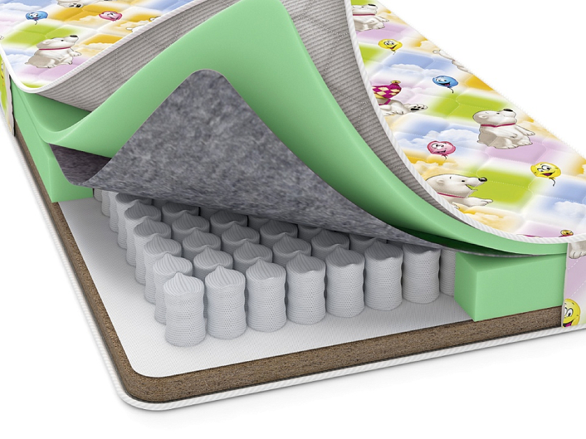 Матрас Baby Comfort 60x160  Print - Детский матрас на независимом пружинном блоке с разной жесткостью сторон.