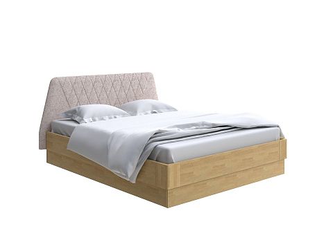 Двуспальная кровать с матрасом Lagom Hill Wood с подъемным механизмом - Кровать со встроенным основанием. 