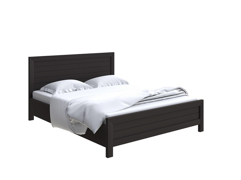 Кровать Toronto с подъемным механизмом 200x200 Массив (сосна) Венге - Стильная кровать с местом для хранения