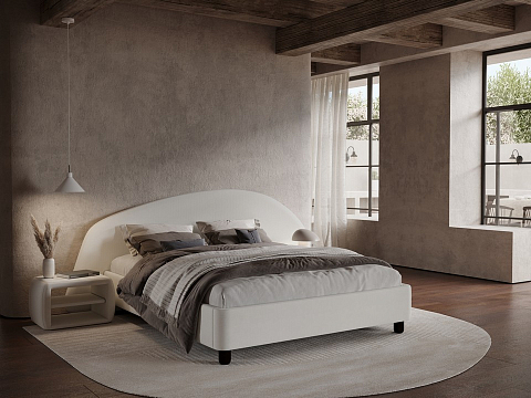 Кровать 160х190 Sten Bro Right - Мягкая кровать с округлым изголовьем на правую сторону