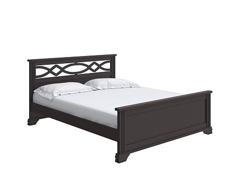 Коричневая кровать Niko - Кровать в стиле современной классики из массива