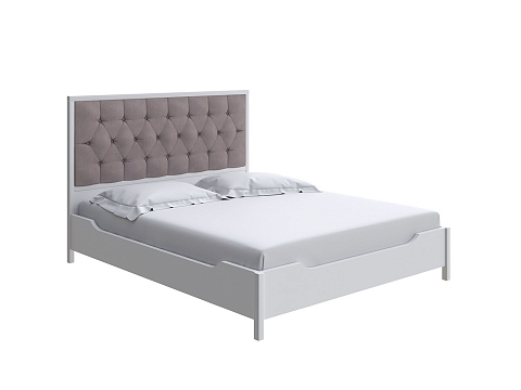 Белая кровать Vester - Современная кровать со встроенным основанием
