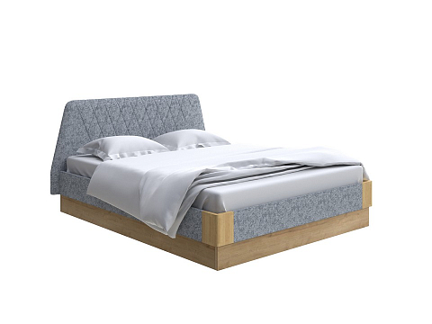 Серая кровать Lagom Hill Soft с подъемным механизмом - Кровать со встроенным основанием. 