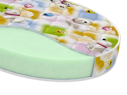 Анатомический матрас Round Baby Sweet - Двустороний детский матрас для круглой кровати.