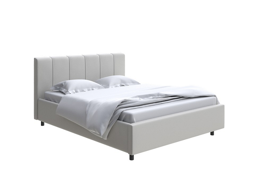 Кровать Nuvola-7 NEW 180x200 Экокожа Белый - Современная кровать в стиле минимализм